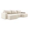 WOHNLANDSCHAFT Chenille Stoff Beige - Beige/Creme, Kunststoff/Textil (332/79/149cm) - Makamii