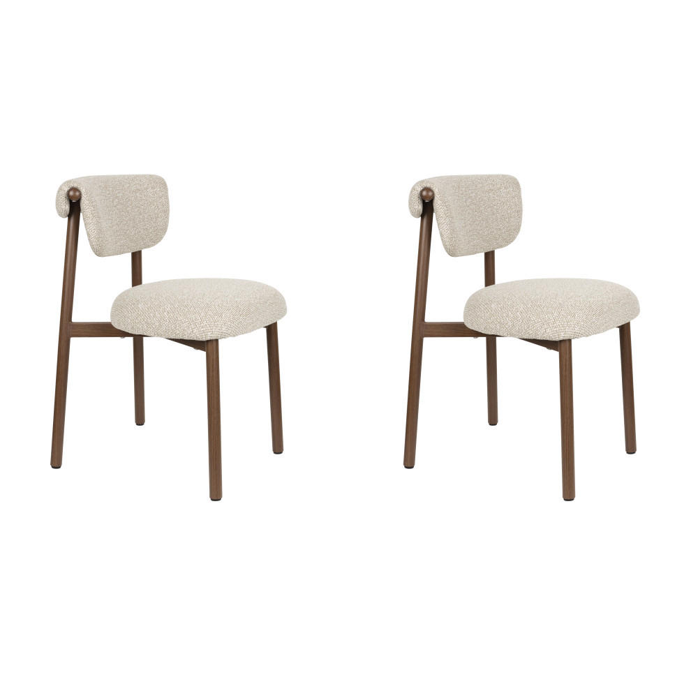 ESSZIMMERSTUHL Lee - Beige - 57/46/78 cm - 2er-Set - Beige, Textil (46/78/57cm) - Novel