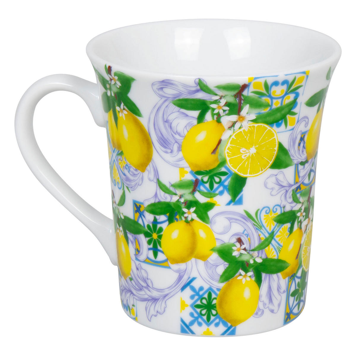 KAFFEEBECHER Sizilianische Früchte - Naturfarben, Keramik (0.41L) - Könitz