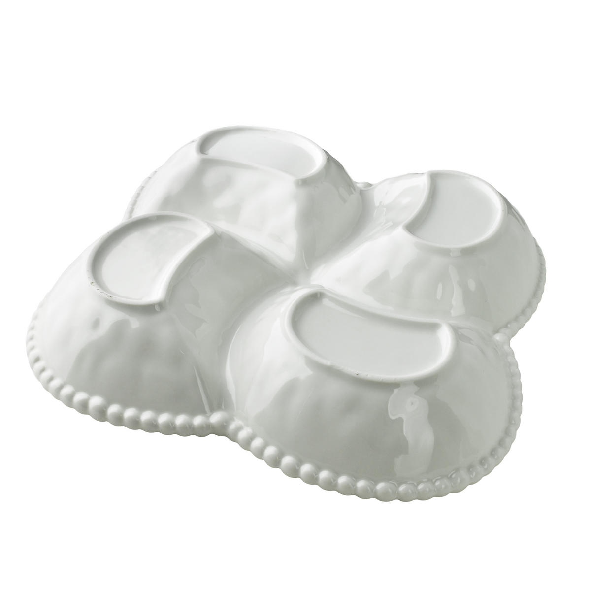 SCHALE Basic weiß 25/25/5 cm Porzellan - Weiß, Keramik (25/25/5cm) - Mondex