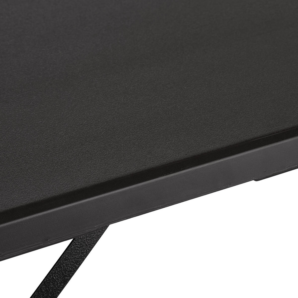 CAMPINGTISCH - Schwarz, Kunststoff/Metall (60/120/53.5cm) - Relaxdays