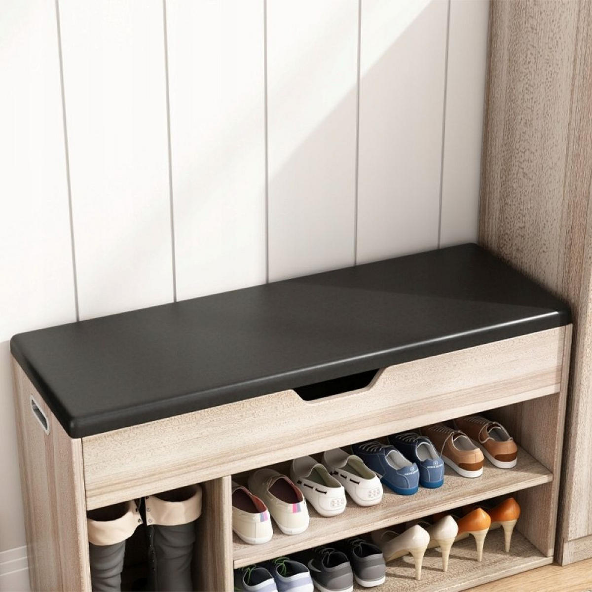 SCHUHSCHRANK, braun 80/30/44 cm - Hellbraun, Holzwerkstoff (80/44/30cm)