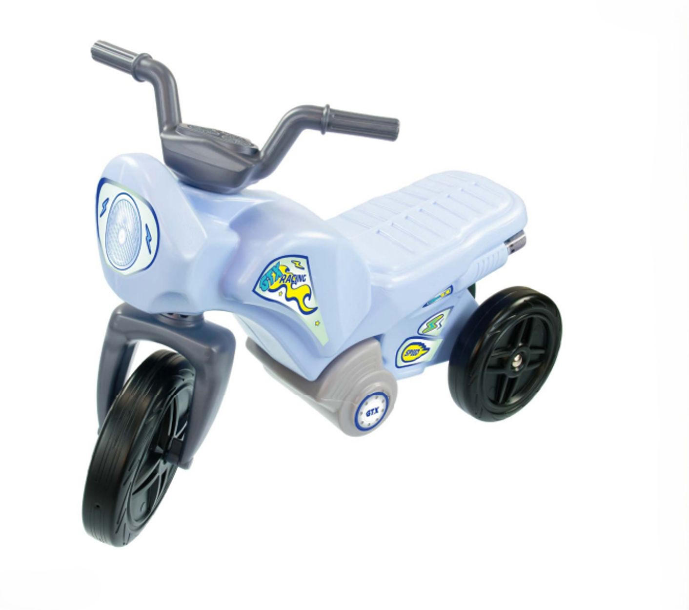 RUTSCHER Motrorrad blau 10199, Kunststoffreifen, drei Räder - Blau, Kunststoff (60/30/42cm) - Mochtoys