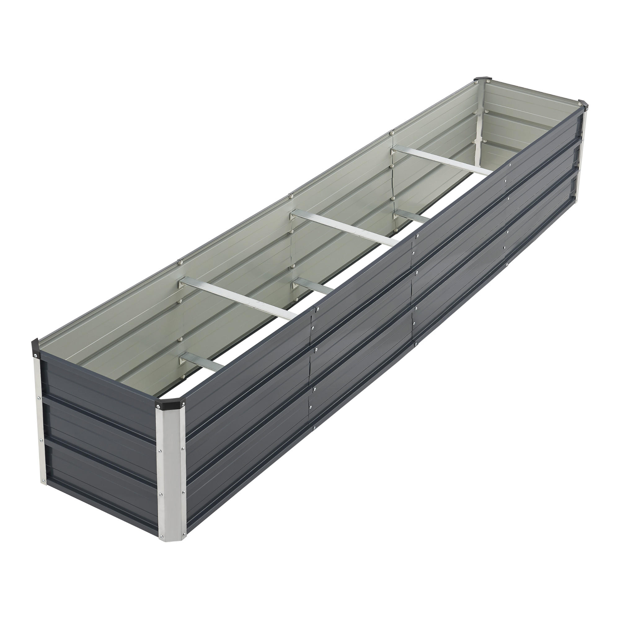 PFLANZBEET Nijmegen - Anthrazit, Metall (240/40/47cm) - [en.casa]
