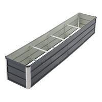 PFLANZBEET Nijmegen - Anthrazit, Metall (240/40/47cm) - [en.casa]