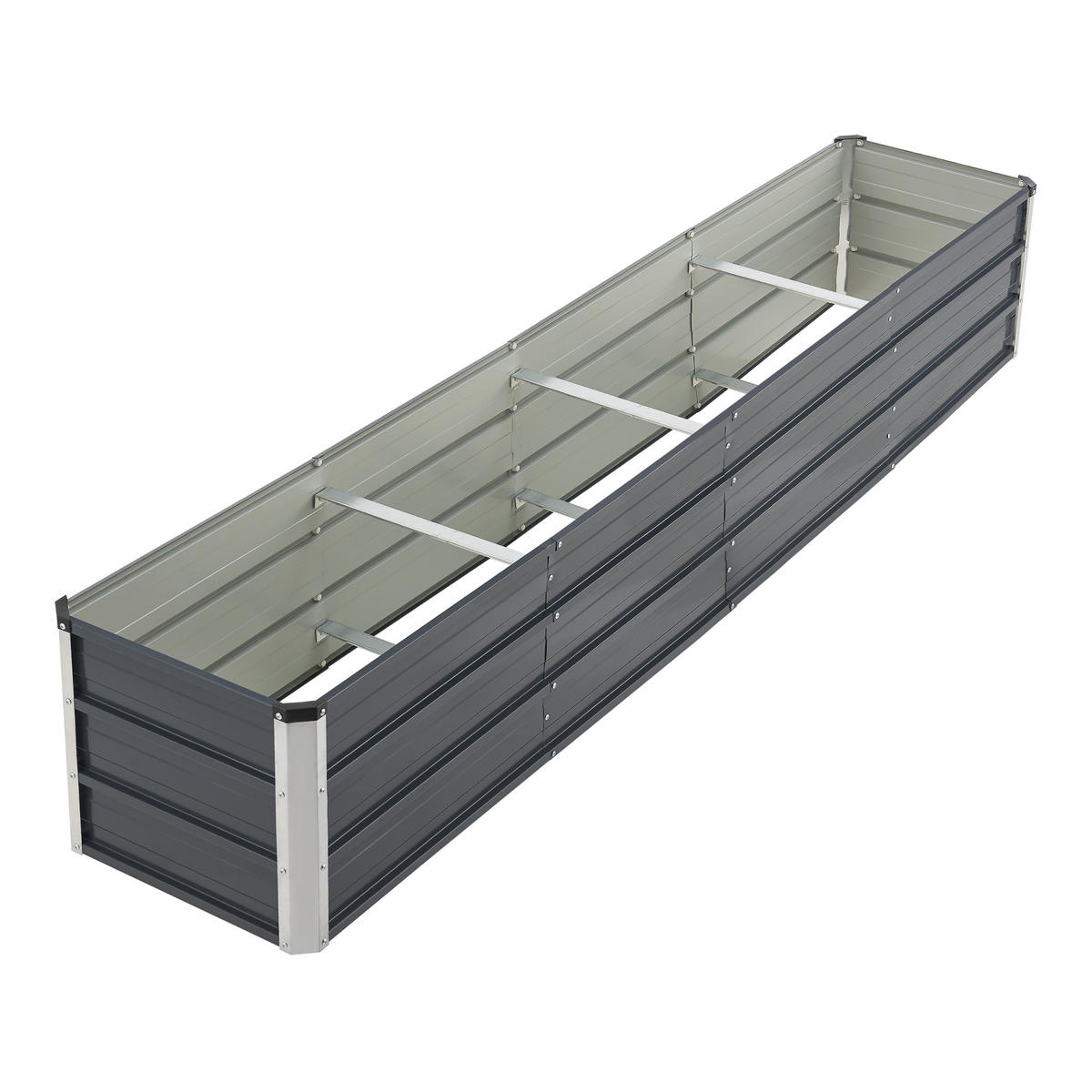 PFLANZBEET Nijmegen - Anthrazit, Metall (240/40/47cm) - [en.casa]