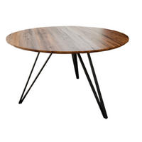 ESSTISCH INSA - Schwarz/Braun, Holz/Metall (120/120/77cm) - SAM