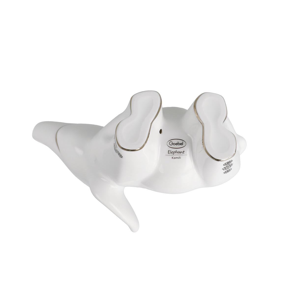 DEKOFIGUR Elephant - Kamili, Porzellan, schwarz-weiß, 11 cm - Multicolor, Keramik (5.5/11/10.5cm) - Goebel