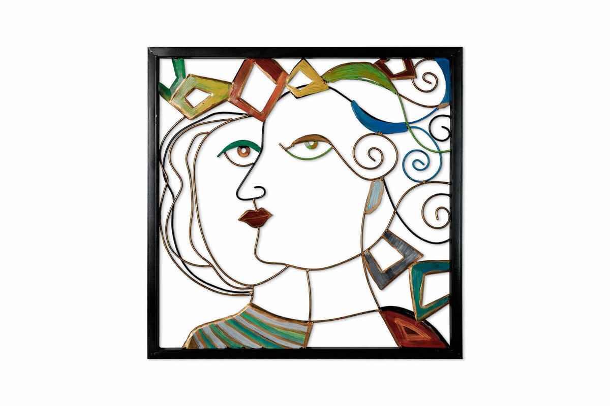 METALLBILD Bunt 60/60 cm - Multicolor, Metall (1.48/60cm) - KUNSTLOFT
