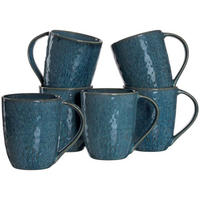 KAFFEEBECHER Matera blau 430 ml 6er Set - Blau, Keramik (0.43L) - Leonardo Living