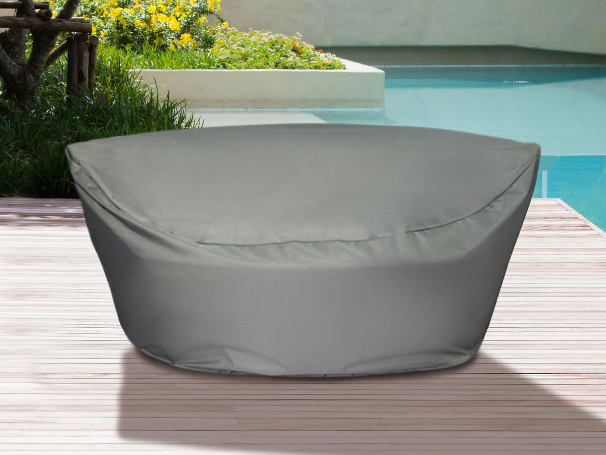 REGENSCHUTZ für Sonneninsel SYLT LU 170/160/75 cm Chuva - Grau, Kunststoff (170/75/160cm) - Beliani