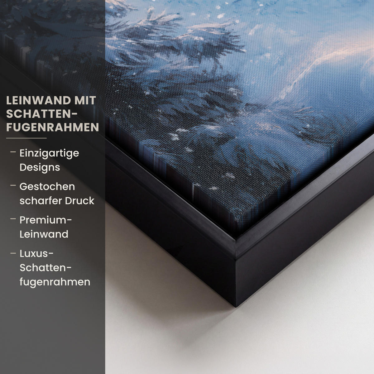 LEINWAND Bilder mit Rahmen - Weihnachtszug - Schnee - Winter - Weihnachten - 30x40 - Dunkelrot, Textil (30/40cm) - MuchoWow