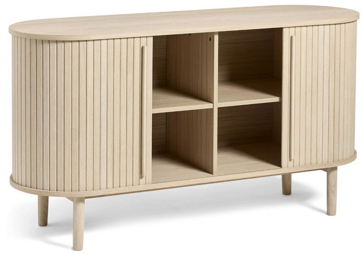 SIDEBOARD Meta 2-türig 140 cm - Hellbraun/Beige, Holz/Holzwerkstoff (140/76/45cm) - Selsey