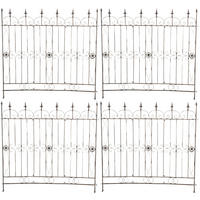 GARTENZAUN 4er Set Metall Bronze - Bronzefarben, Metall (124/116cm) - CLP