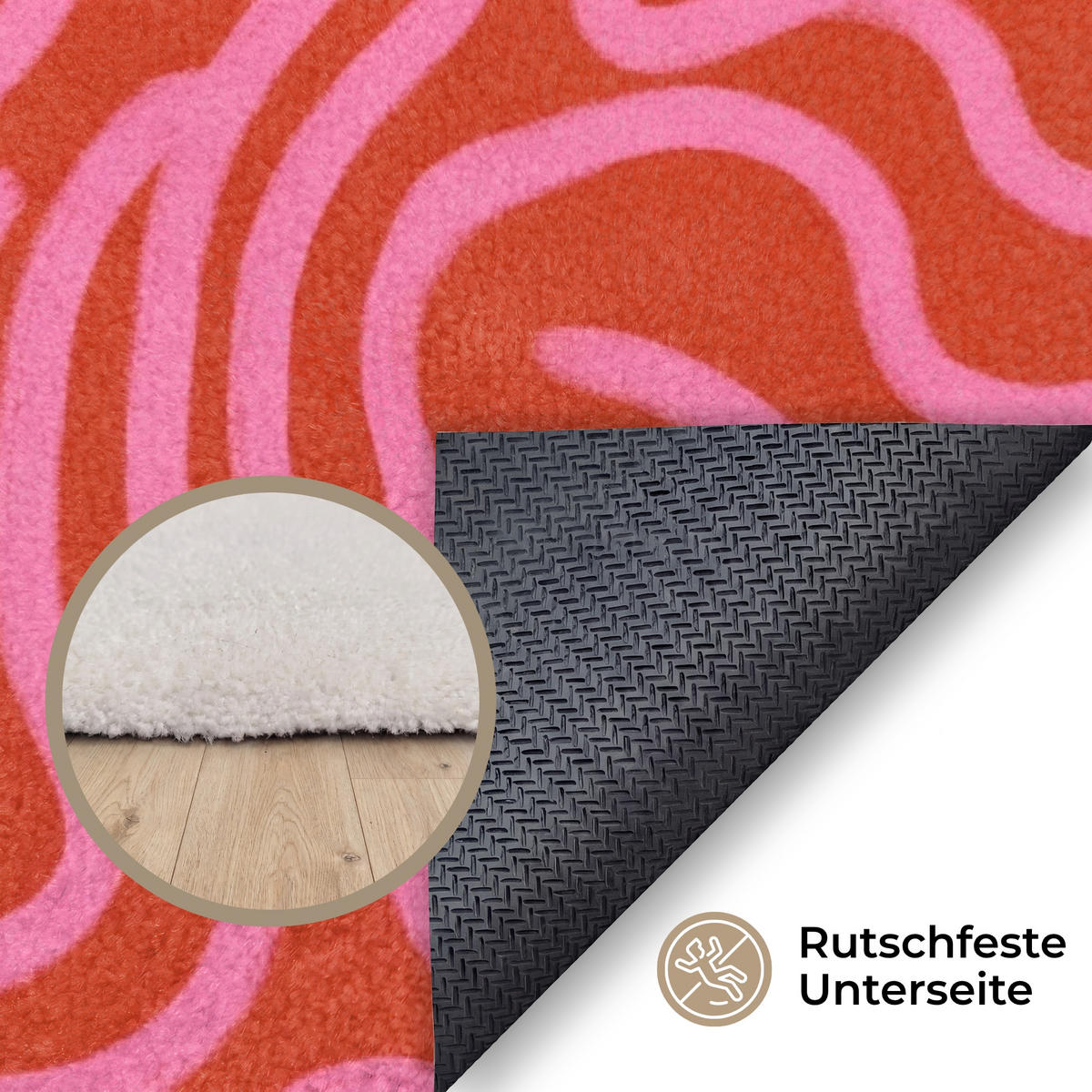 KOBERCE - Ružová - 150x90 cm - červená, textil/plast (150/0.4cm) - OnlyWow