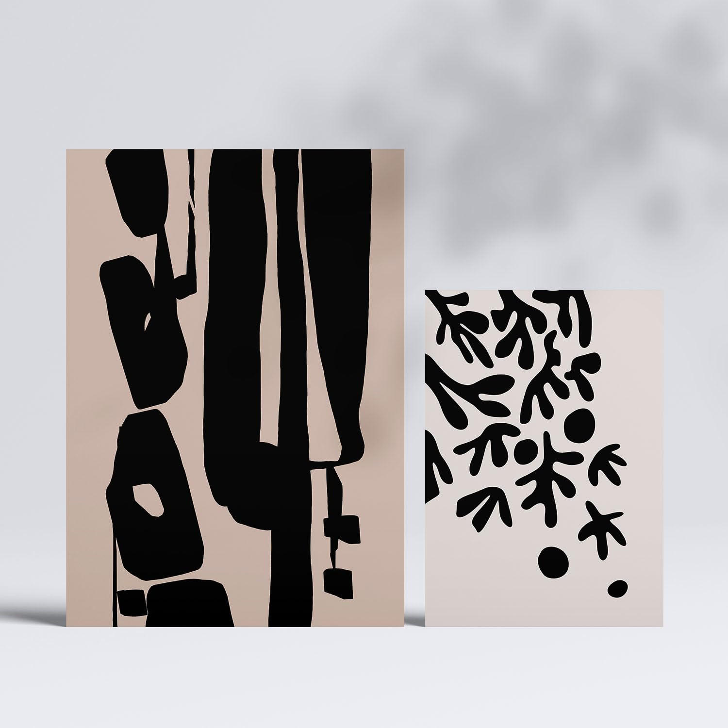 POSTER Set Mit 6 Mystik Design In Blume Zusammenfassung Ästhetische Dekorative Gemälde Für Ihr Wohnzimmer, Schlafzimmer, Zuhause A3 & A4 Rahmenlos - Klar, Papier (29/3cm) - Nacnic