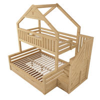ETAGENBETT 90/140/200 cm mit Treppe und Schubladen, DE-41559, in Eichefarben - Eichefarben, Holzwerkstoff (140/200cm) - ComfortXL