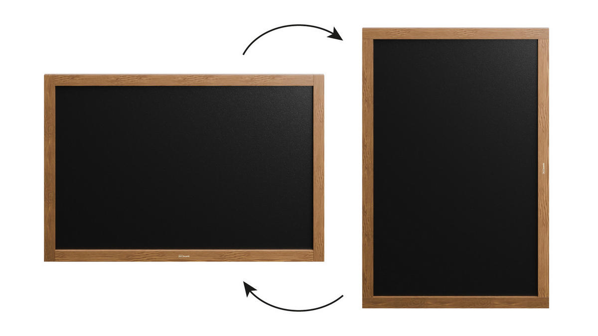 KREIDETAFEL Wasserfest mit lackiertem Holzrahmen 90x60cm - Braun, Holz (90/60/2cm) - ALLboards