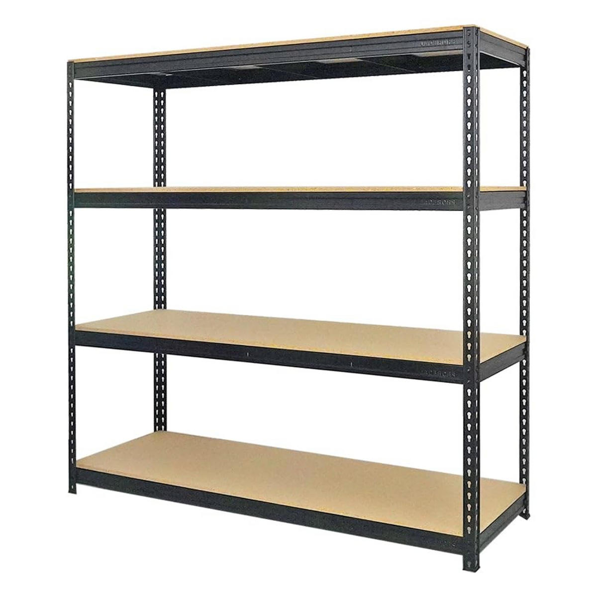 SCHWERLASTREGAL Bison 2er-Set mit 2x 200x200x60 cm 4 Fachböden Fachlast 600 kg Schwarz - Schwarz, Metall (400/200/60cm) - PROREGAL