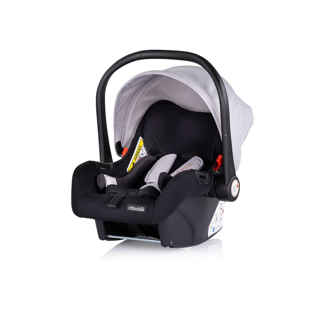 KOMBIKINDERWAGEN Ultera 3 in 1 hellgrau Babyschale Fußabdeckung klappbar Korb - Grau, Metall (75/56/102cm) - Chipolino