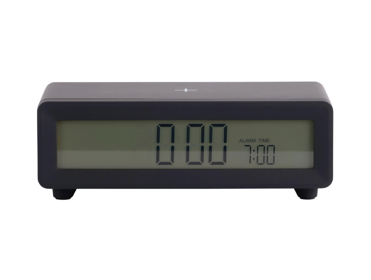 WECKER Berlin LCD with Charger - Schwarz - 8/4,5 cm - Schwarz, Kunststoff (8/4/8cm) - Karlsson