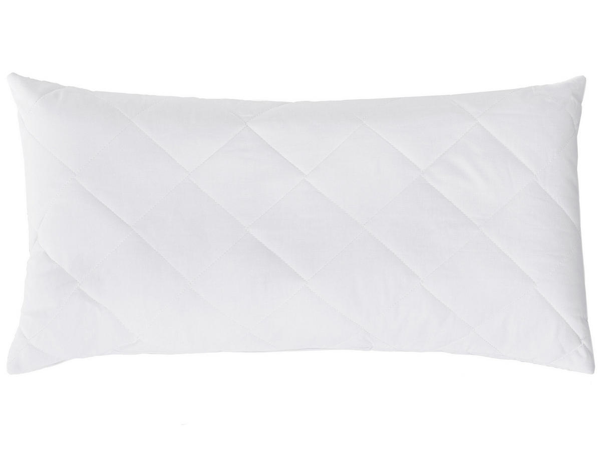 KISSEN, 40x80 cm, 50% Polyester, 50% Baumwolle, Weiß - Weiß, Textil (40/80cm) - Zollner