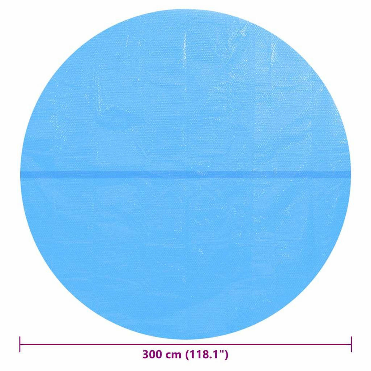 TREIBENDE Runde Pe Pool-Solarplane 300 Cm Blau - Blau, Kunststoff (300/300cm) - vidaXL