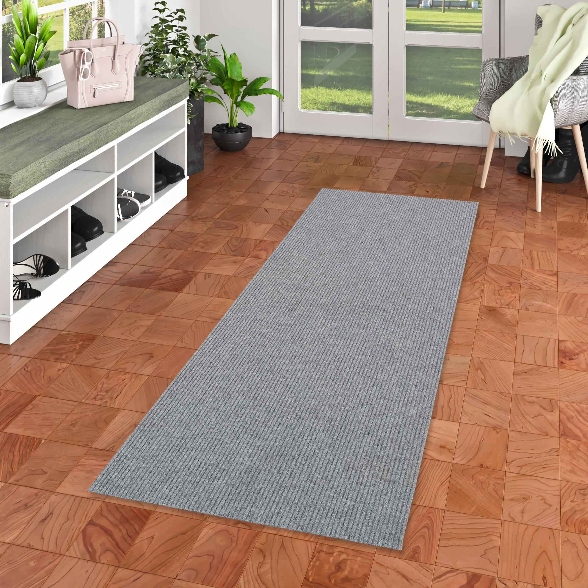 SCHMUTZFANGLÄUFER FUSSMATTEN LÄUFER TURBO - Silberfarben, Textil (100/200cm) - Snapstyle