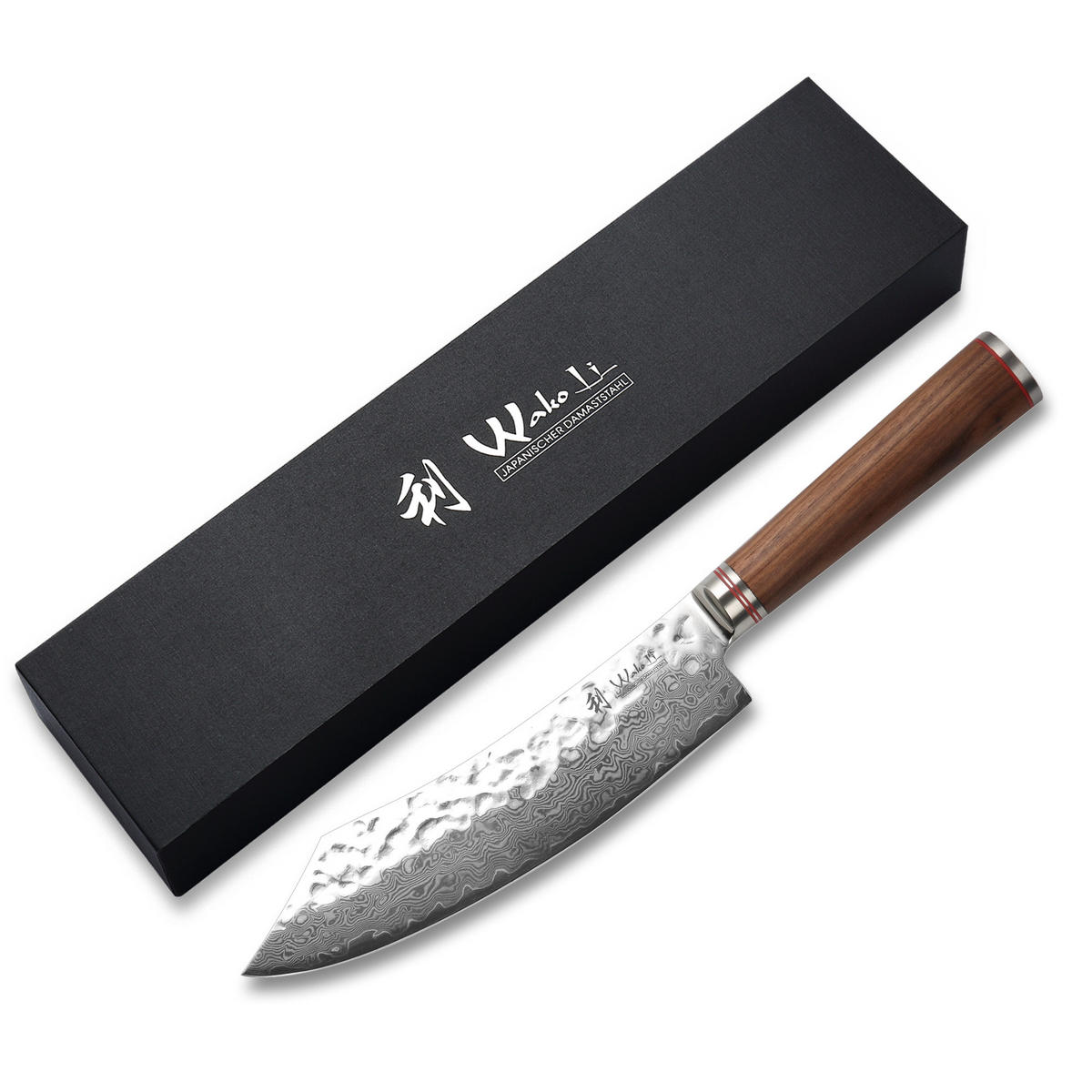 BLOCKMESSER 20 cm - Nussbaumfarben, Holz/Metall (34cm) - Wakoli