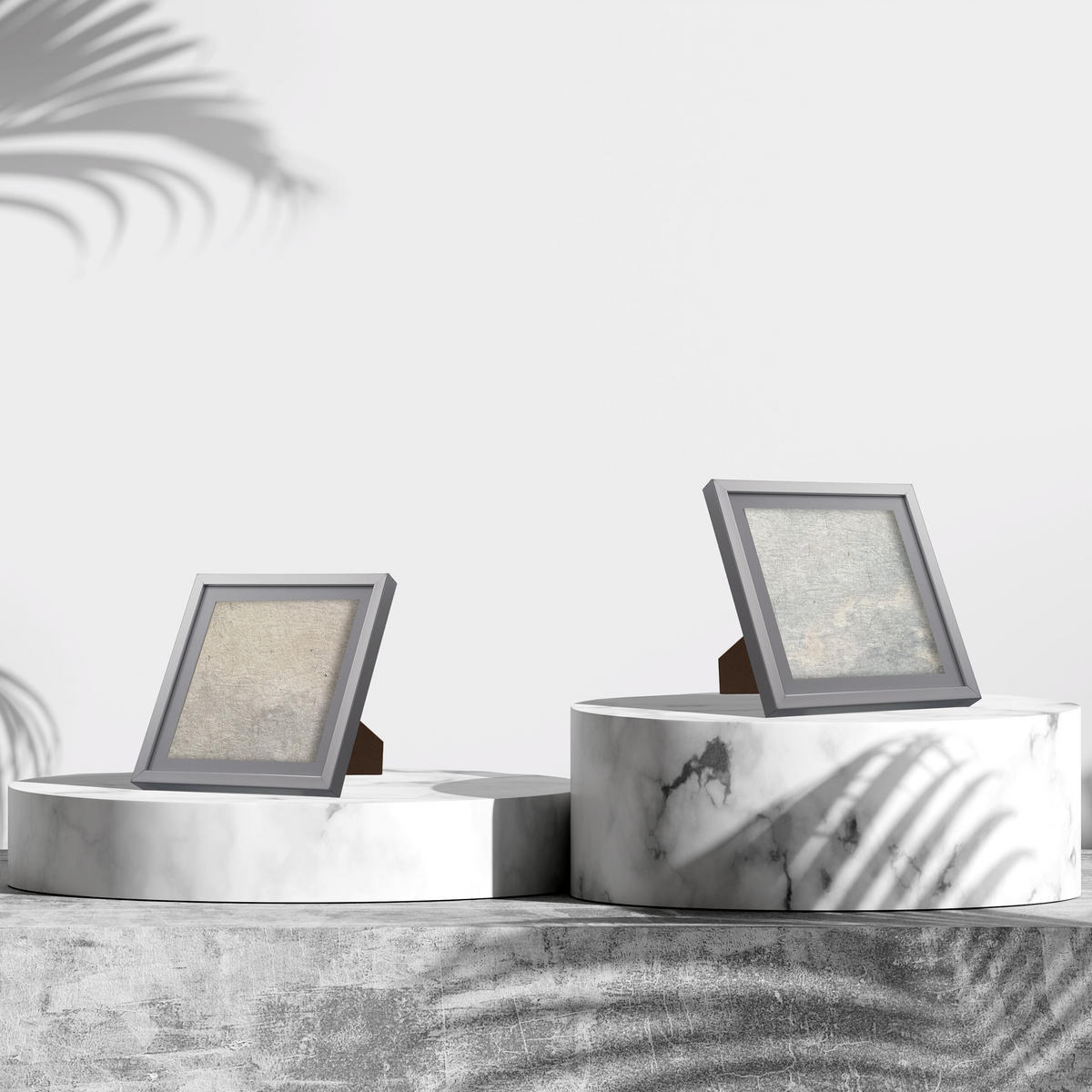 2XBILDERRAHMEN - Silberfarben, Glas/Kunststoff (27/27/2.5cm) - Relaxdays