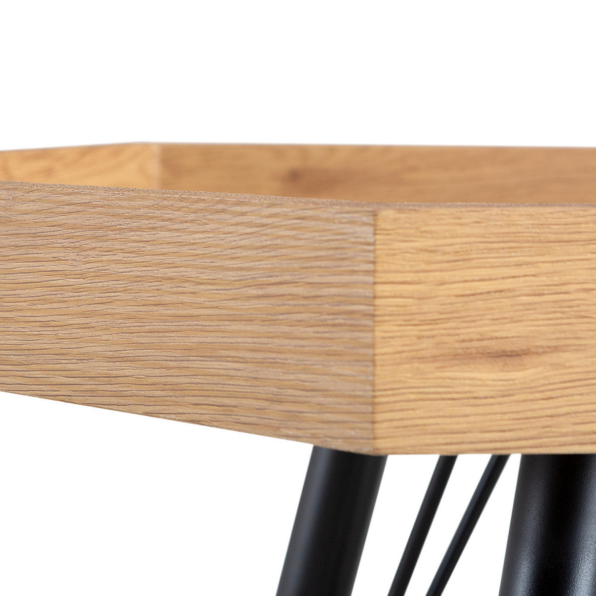 COUCHTISCH - Holzwerkstoff / Metall - Eichefarben/Schwarz, Holzwerkstoff/Metall (50/100/50cm) - home24
