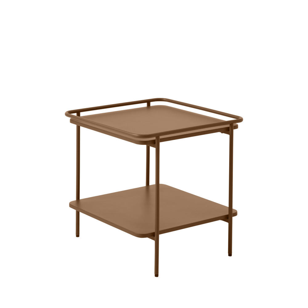 BEISTELLTISCH - Metall - Terrakotta - Terracotta, Metall (45/45/44cm) - Drawer