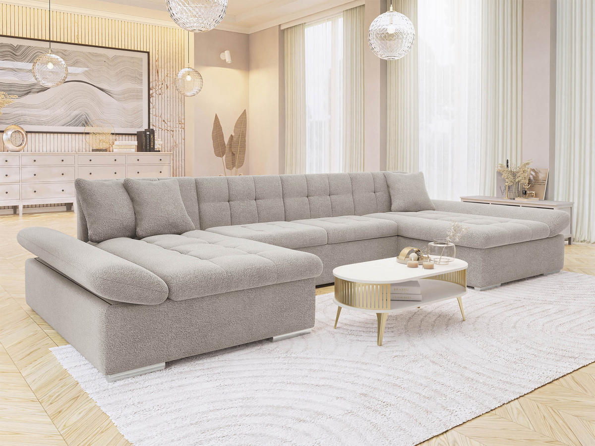 WOHNLANDSCHAFTEN Alia - Naturfarben, Holz/Textil (360/75/160cm) - MIRJAN24