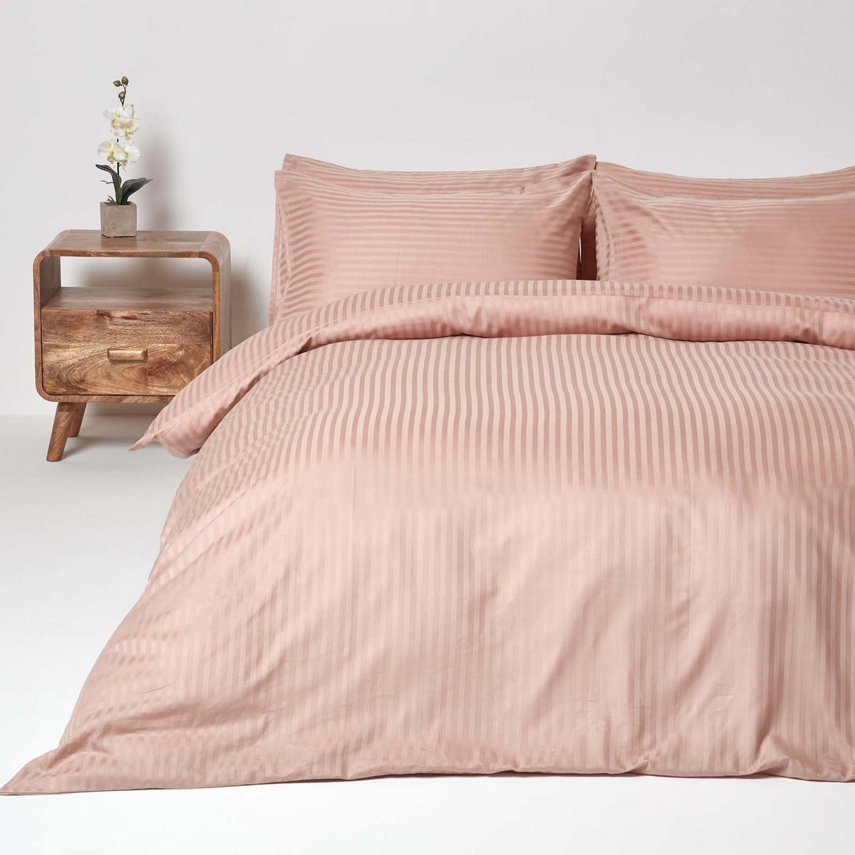 BETTWÄSCHE Damast Fadendichte 330 - Taupe, Textil (260/220cm) - Homescapes