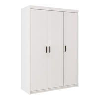 KLEIDERSCHRANK Storicos Weiß 133/190,5/53 cm - Modern 3-türig - Weiß, Holzwerkstoff/Kunststoff (133/190.5/53cm) - AX Living