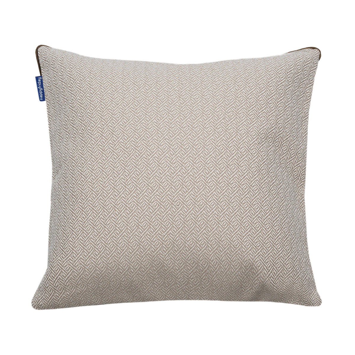 KISSENBEZUG dekorativ herringbone 50x50 cm beige - Beige, Textil (50/50cm) - Happy Friday