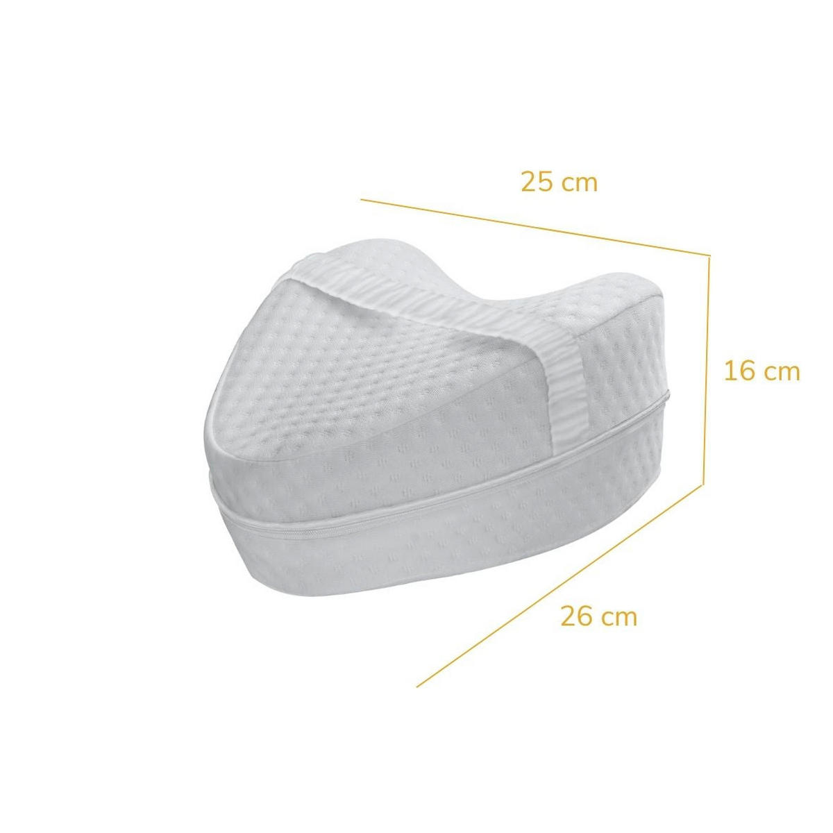 KNIEKISSEN, HERZFÖRMIG - Weiß, Textil (25/26cm) - INPHYSIO