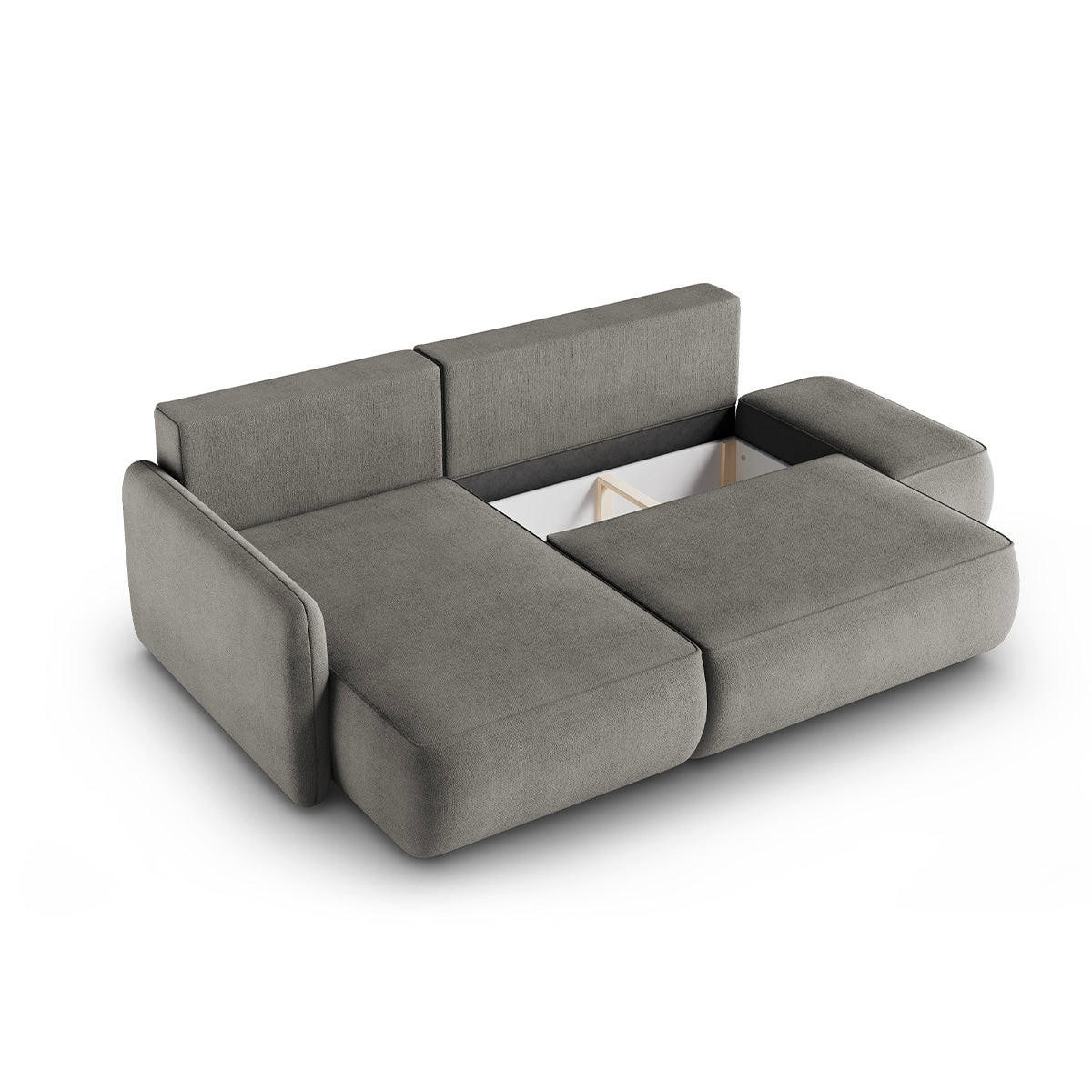 ECKSOFA Alessio 3 Sitzplätze Grau - Grau, Holz (229/148cm) - Petits-meubles
