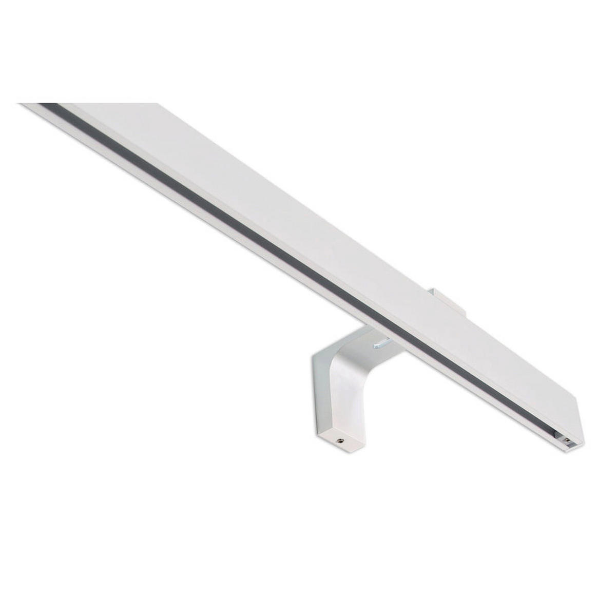 GARDINENSCHIENE 1-lauf Loft 380cm - Weiß, Metall (380cm) - Deco-Raum