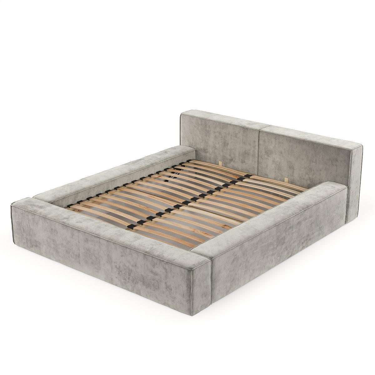 POLSTERBETT Casto mit Stauraum 160/200 cm Beige im Terra NW Stoff - Beige/Schwarz, Holz/Holzwerkstoff (160/200cm) - AltaBeds