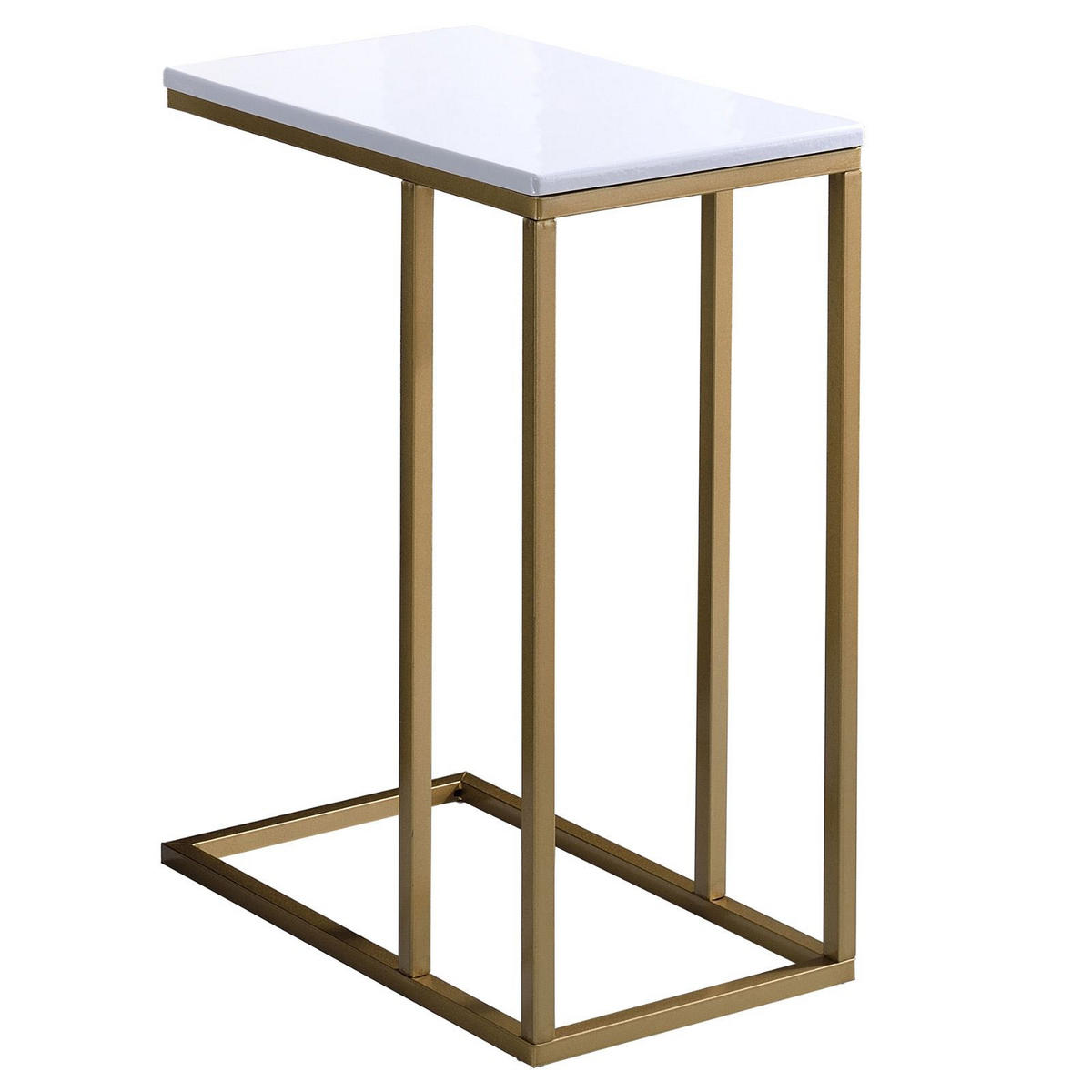 BEISTELLTISCH DEBORA - Weiß, Holzwerkstoff (26/46/61cm) - IDIMEX
