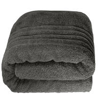 BADETUCH London Anthrazit Grau 100x200 cm - Anthrazit, Textil (100/200cm) - Lashuma