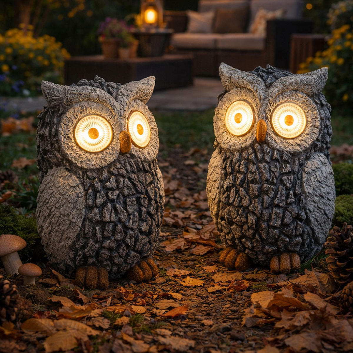 LED AUSSENLEUCHTE Steinoptik Grau 2er Set - Grau, Kunststoff (13.5/11.5/19.5cm)