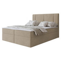 BOXBETT Michelle 140x200 - H3 - Creme/Schwarz, Holzwerkstoff/Kunststoff (140/200cm) - MIRJAN24