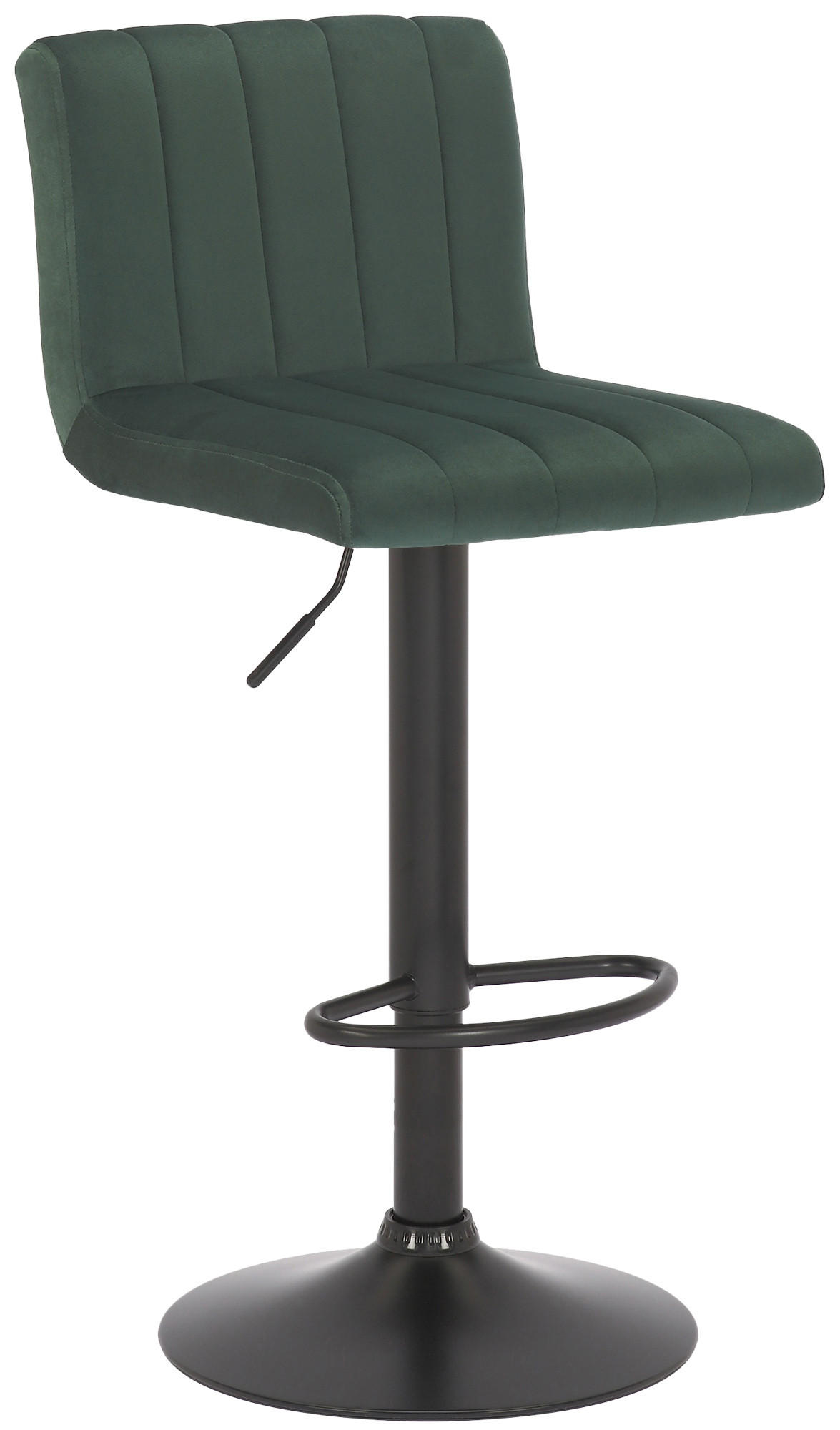 BARHOCKER Samt grün - Schwarz/Grün, Textil/Metall (41/87/49cm) - CLP