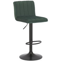 BARHOCKER Samt grün - Schwarz/Grün, Textil/Metall (41/87/49cm) - CLP