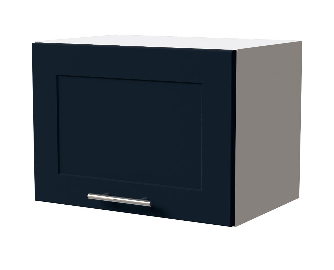 KLAPPHÄNGESCHRANK Oslo W4B/50 Weiß / Indigo Matt 50 / 32,5 / 36cm - Weiß/Dunkelblau, Holz/Holzwerkstoff (50/36/32.5cm) - Feldmann-Wohnen