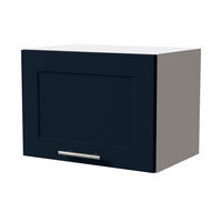 KLAPPHÄNGESCHRANK Oslo W4B/50 Weiß / Indigo Matt 50 / 32,5 / 36cm - Weiß/Dunkelblau, Holz/Holzwerkstoff (50/36/32.5cm) - Feldmann-Wohnen