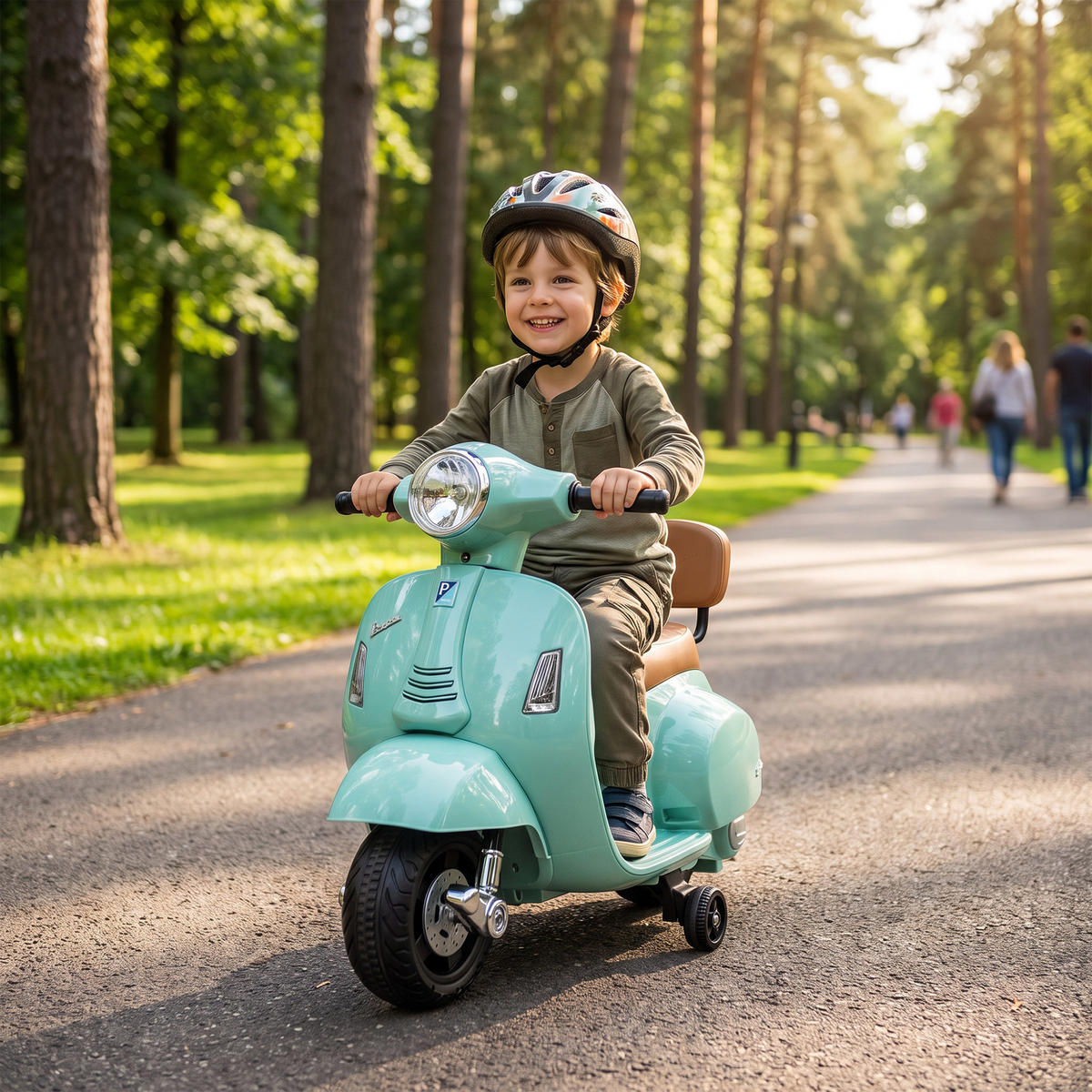KINDERMOTORRAD Kunststoff Stahl Grün - Grün, Kunststoff (66.5/38/52cm) - AIYAPLAY