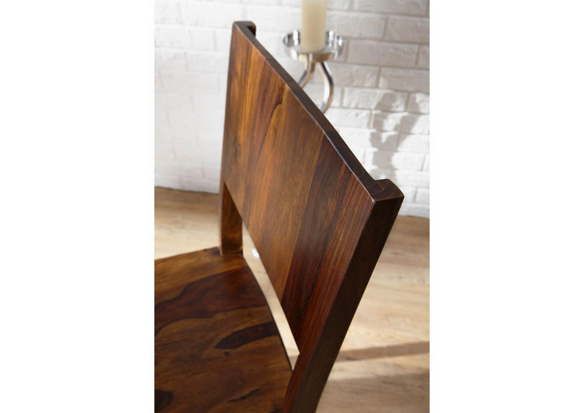 STUHL Massivholz 45 x 45 x 90 cm braun METRO LIFE #167 - Braun, Holz (45/90/45cm) - Massivmoebel24